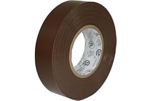 GGR Supplies T.R.U. EL-766AW Brown General Purpose Electrical Tape 3/4" (W) x 66' (L) UL/CSA Listed core. Utility Vinyl Synthetic Rubber Electrical Tape