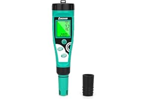 UIUZMAR Pool Salt Tester pH Meter Digital Chlorine pH Tester Salt Meter for Pool 7 in 1 Water Tester for Swimming Pool Aquariums