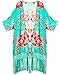 DQdq Women's Tassel Kimono Beach Cover Up One Size Floral