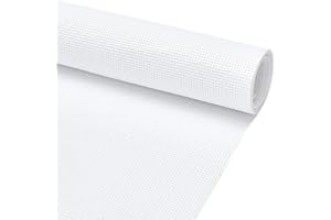 BENECREAT 16CT Cotton Cross Stitch Fabric, 40x20 Inch Aida Cloth 16 Count Embroidery Cloth for Craft Embroidery, Handmade Nee