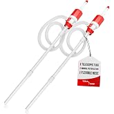 TERA PUMP 55 Gallon Drum Pump, 2PK, Red | Segmented Suction Tube, For Drinking Water, Corrosives &amp; Detergents Compatible, Mild Acids &amp; Gas Compatible