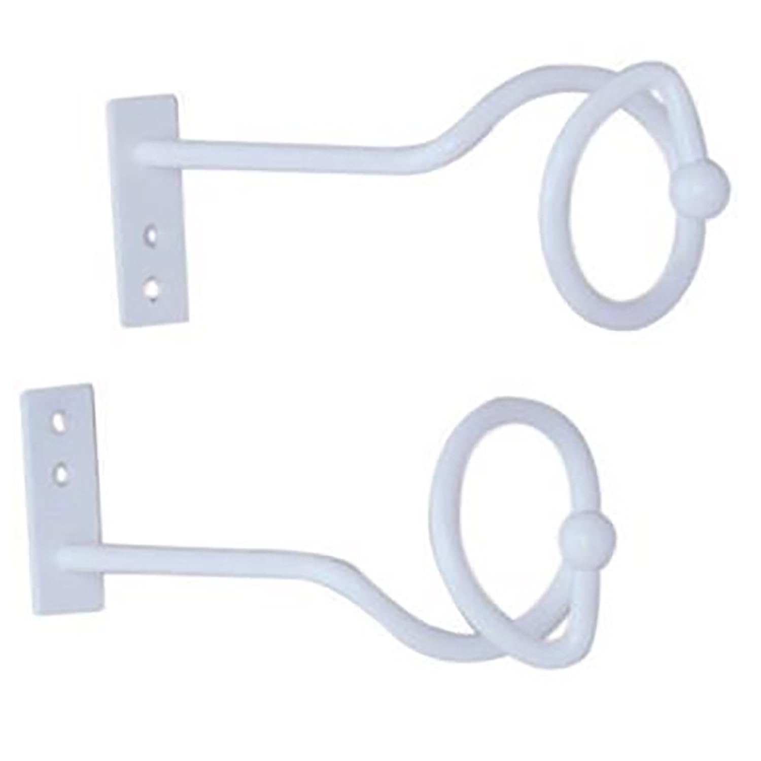 Qpc Direct Pair Swag Holders Twisted Metal Fabric Draper Scarf