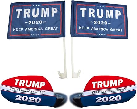 Amazon Com Donald Trump 2020 Car Flag And Side Mirror Cover Kit
