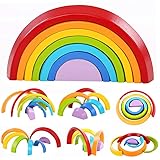 Pleasurable Toy - 7-Piece Wooden Rainbow Building