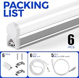 Barrina T5 4ft LED Batten Light 4000K Cool White 2200lm 20W 6 Pack view 8