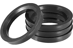 ACROPIX 71.5mm to 56.1mm Universal Car Hub Centric Rings Black - Pack of 4