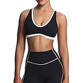 Aoxjox Women's Workout Fitness Rory Ruched Sports Bras Yoga Crop Tank