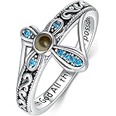 AOBOCO Cross Ring with Mustard Seed 925 Sterling Silver With God All Things Are Possible Band Rings, Size 4-13