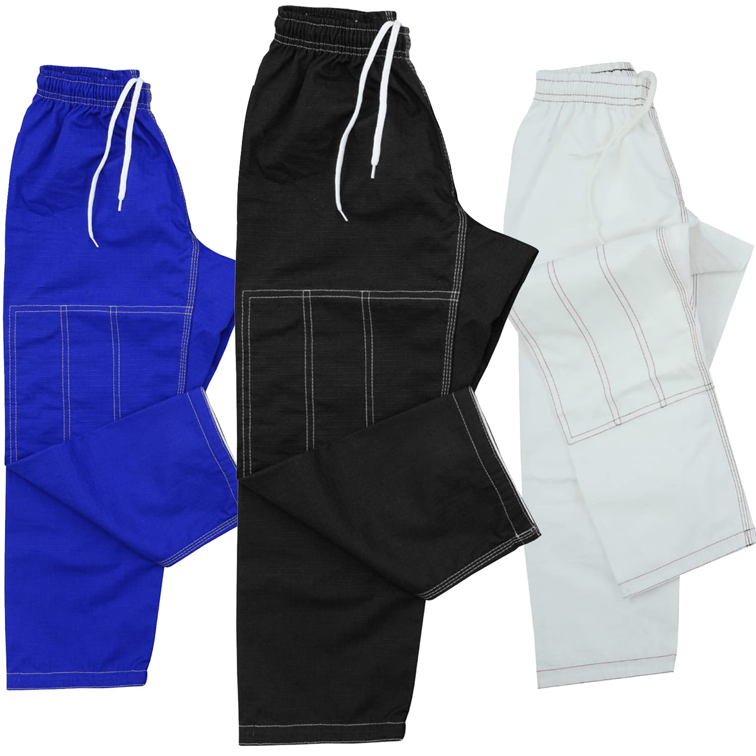 Photo 1 of Roar Kids Brazilian Jiu Jitus Gi Pants BJJ Kimono Pants MMA Grappling BJJ Gi Pant Martial Arts and Kick Boxing (C2, Black)