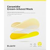 Dr.Jart+ Ceramidin Cream-Infused Korean Face Mask for Dry Skin with Ceramides and Panthenol | Sheet Mask | Korean Skin Care | Travel Size, 1 Pack