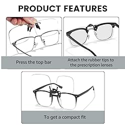 VIEWBETTER 3 Pack Clip On Blue Light Blocking