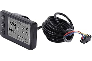 EJOYOUS Electric Bikes LCD Display, S866 Electric Bicycles LCD Display Meter 24V 36V 48V Control Panel with Plug Replacement for Electric Scooter Ebikes
