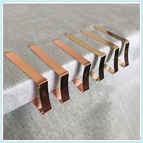 image for YouTensils 12 Strong Stainless Steel Tablecloth Clips (1.5