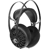 MEZE AUDIO 105 AER | Wired Over-The-Ear Lightweight Audiophile Open-Back Headphones | 50mm Dynamic Drivers | Low Impedance 42 Ohms | Cables and Carrying Pouch Included (Black)