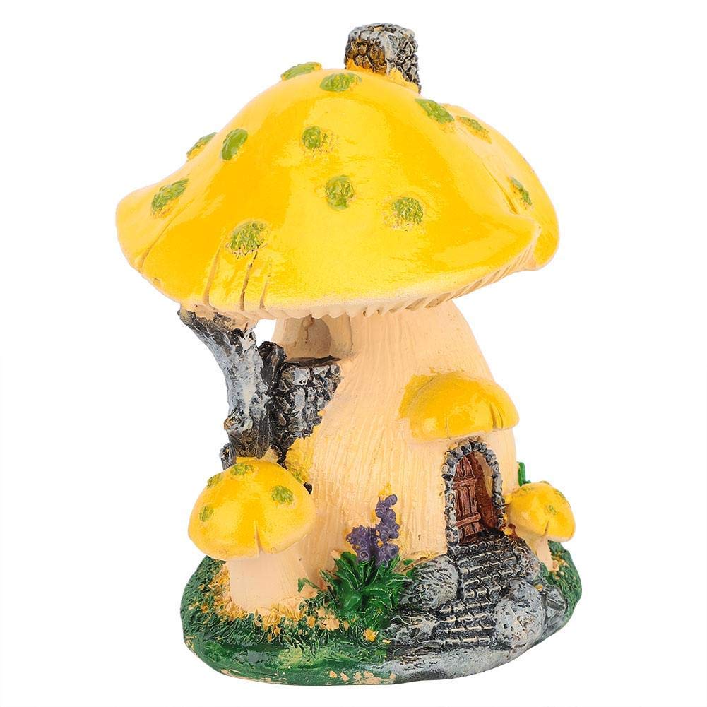 Mumusuki Miniature Fairy Garden Mushroom House Ornament, DIY Craft Pot Fairy Dollhouse Décor Outdoor Decor Home Decoration