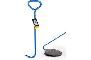 T & T TOOLS T&T Tools 30-Inch Manhole Cover Hook Tool, 5/8" Hex Alloy Steel Single Hook, Heavy Duty Lifting Manhole Covers, Septic Tank Risers, Grates, Storm Drains, Pallet Pulling, Bright Blue Finish, 1 Pack