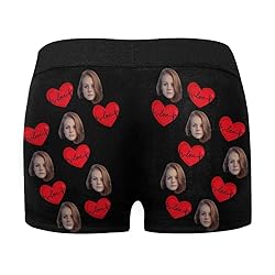 Custom Face Boxer, Personalized Photo Printed Face