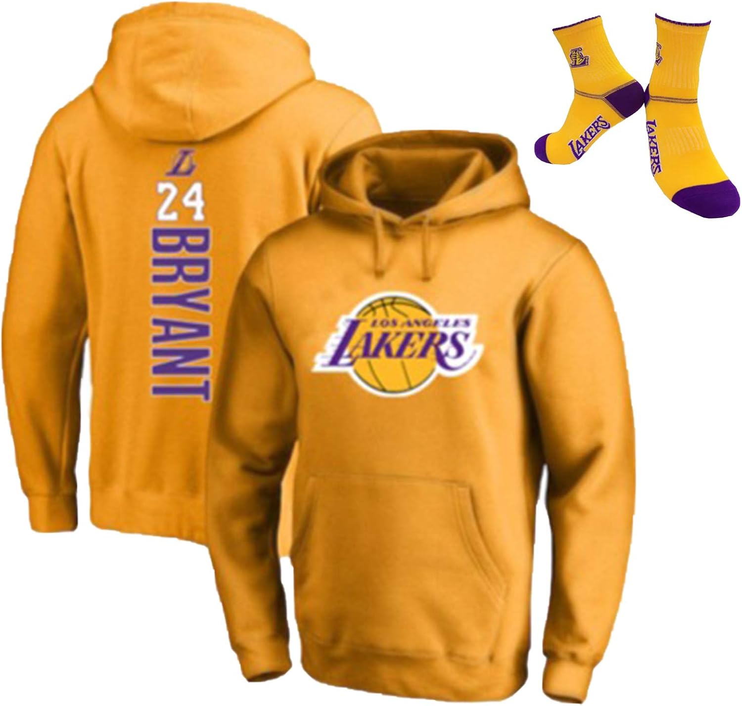 Kobe Bryant 24 Men's Sports Top Hoodie Lakers Jersey, 3D Print Winter Sweatshirt Singlet