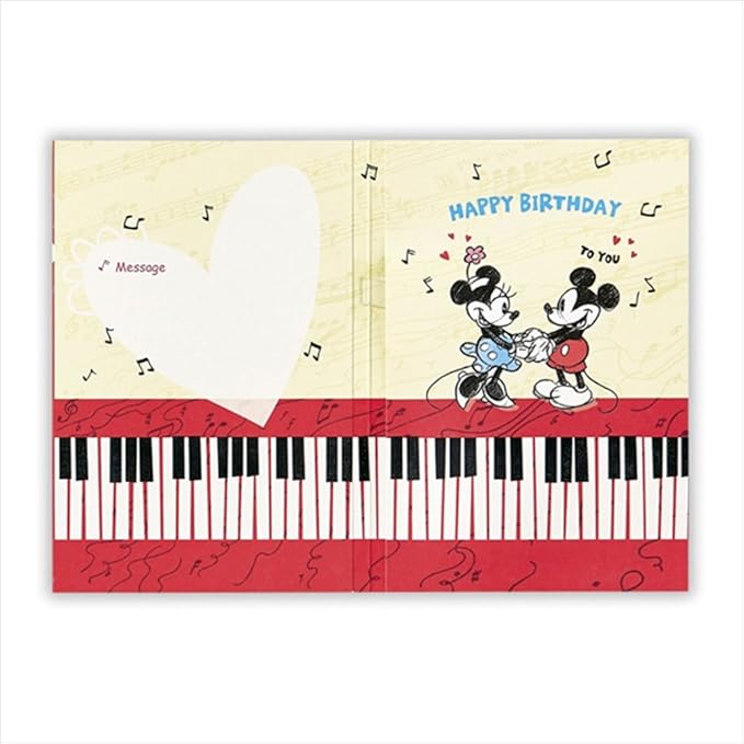 Amazon 日本ホールマーク ディズニー バースデーカード ミュージック ピアノ連弾 ミッキー ミニー 文房具 オフィス用品 文房具 オフィス用品