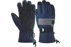 HIGHLOONG Kids Waterproof Ski Snowboard Gloves Mittens Thinsulate Lined Winter Cold Weather Gloves for Boys and Girls