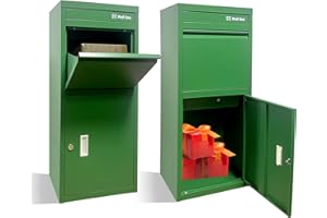 OZG Package Delivery Boxes for Outside with Lockable Secure Storage, 17.7"L*15"W*39.4"H Outdoor Package Delivery Box for Porch Curbside (Green)