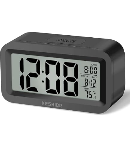 Amazon.com: KESHIDE Travel Digital Alarm Clock, Battery Operated