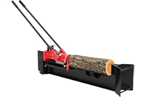 12 Ton Hydraulic Log Splitter, Heavy Duty Steel Wood Log Splitter for Indoor Fireplace Heating, Outdoor Campfire