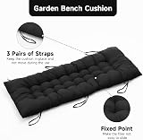 DKIEI 125x48cm Garden Bench Cushion 2/3 Seater 8cm Thick Non-Slip Straps view 3