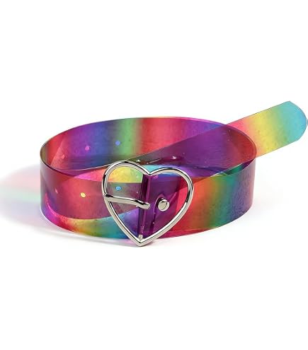 TXIN Fashion Rainbow Belt with Heart Buckle for Women Girls  display picture 1