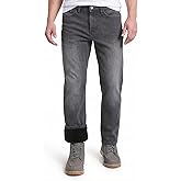 Weatherproof Vintage Fleece Lined Jeans Men - Regular Fit | Soft & Warm, Cold Weather Insulated Fleece Winter Pants for Men