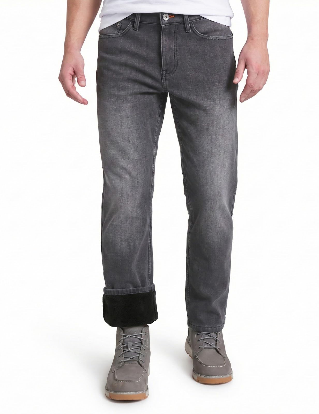 Weatherproof Vintage Fleece Lined Jeans Men - Regular Fit | Soft & Warm, Cold Weather Insulated Fleece Winter Pants for Men Image