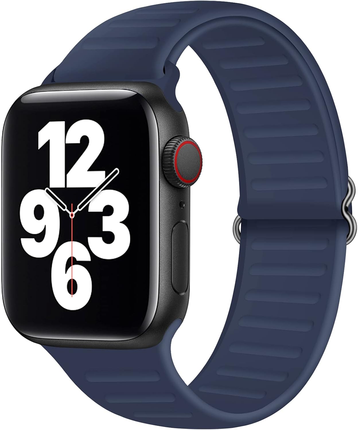 JuQBanke Adjustable Stretchy Silicone Solo Loop Bands Compatible with Apple Watch 38mm 40mm 42mm 44mm, Soft Sport Elastics Women Men Stretch Strap Compatible with iWatch Series 6/5/4/3/2/1 SE