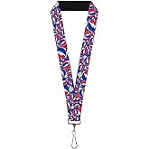 Buckle Down Lanyard - 1.0" - Steal Your Face Stacked Red/white/blue Accessory