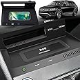 Wireless Car Charger for VW Tiguan 2018 2019 2020 2021, 15W Qi Fast Charging Phone Charger Pad for iPhone Galaxy, Center Console Accessory for Volkswagen Tiguan, Gift for VW Tiguan Owners
