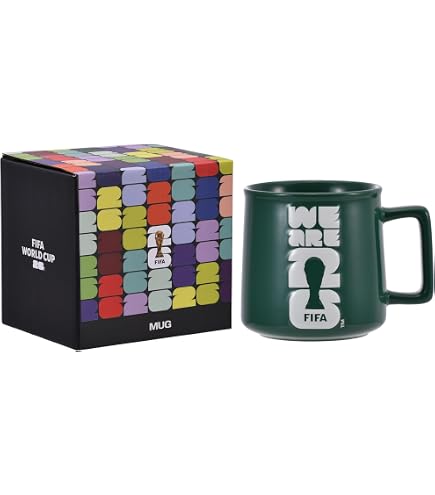 FIFA World Cup Trophy Mug and Socks Gift Set | Black Ceramic