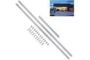 VANESA 16FT Garage Door Hurricane Brace Kit ,16 Foot Garage Door Strut Reinforcement, 16' Garage Door Top Brace Bracket Kit, 16 FT Garage Door Hurricane Support Bracket, Garage Door Strut 16 Foot