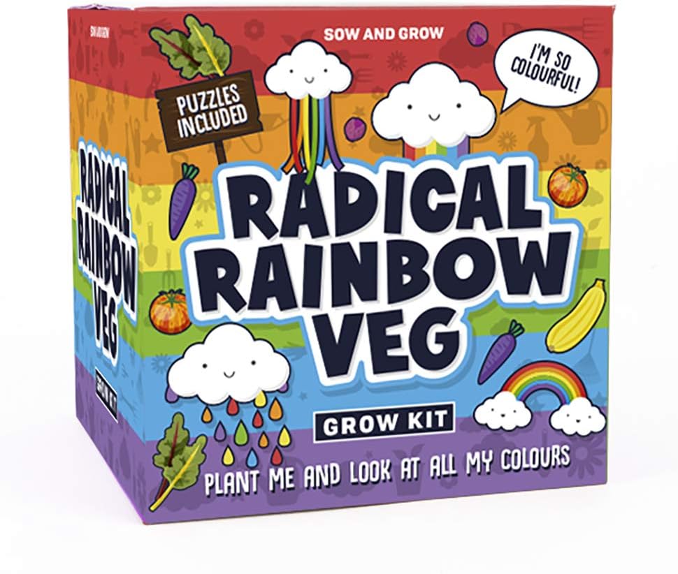 Gift Republic Grow Your Own Radical Rainbow Veg Kit Purple Tomato Carrot Chard