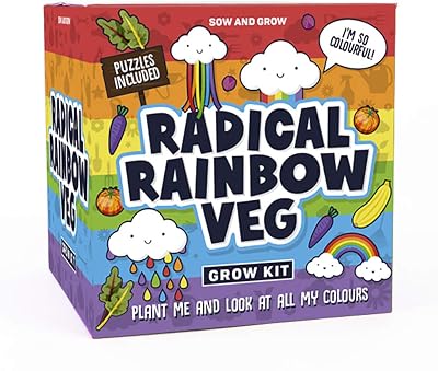 Gift Republic Grow Your Own Radical Rainbow Veg Kit Purple Tomato Carrot Chard