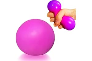 KAWAITE Squishy Dough Ball Fidget Toy (1 Pack) Stretchy Stress Balls for Kids and Adults, Cute and Soft Color Changing Stress Ball Squeeze Toys, Squishy Ball, Ideal for Teens Anxiety, Autism, ADHD (Purple)