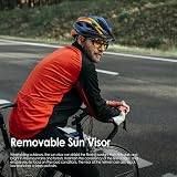 Victgoal Bike Helmet with Magnetic Goggle Visor LED Rear Light Blue Orange-V view 6