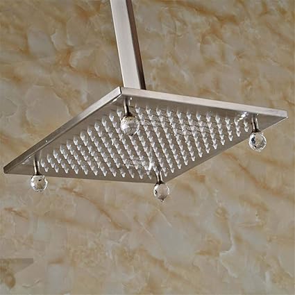 Amazon Com Bestyunyu Brushed Nickel 8 Inch Square Rain Shower