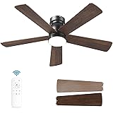 AKOFUN Ceiling Fans with Lights, 52 inch Low
