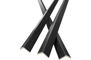 YLL YLL 3 PCS 45" Wall Corner Protector Trim Borders for Wall Black Wood Grain Wall Edge Strip Crown Molding Trim Door and Window Frames Mirror Trim Backsplash Tile Edge