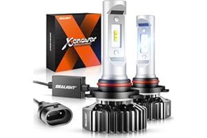 SEALIGHT 9005 LED Headlight Bulb, 40000 Lumens 800% Brightness, HB3 High Beam LED Light Bulbs, 6000K Cool White, Halogen Repl