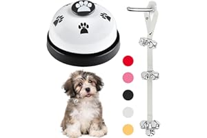 KEXIAVA 2 Pack Dog Bells, Puppy Potty Training Bell Dog Doorbell Potty Train Dog Bell for Potty Training Door Bells for Dogs to Ring to Go Outside Jingle Bells for Door Knob (White)