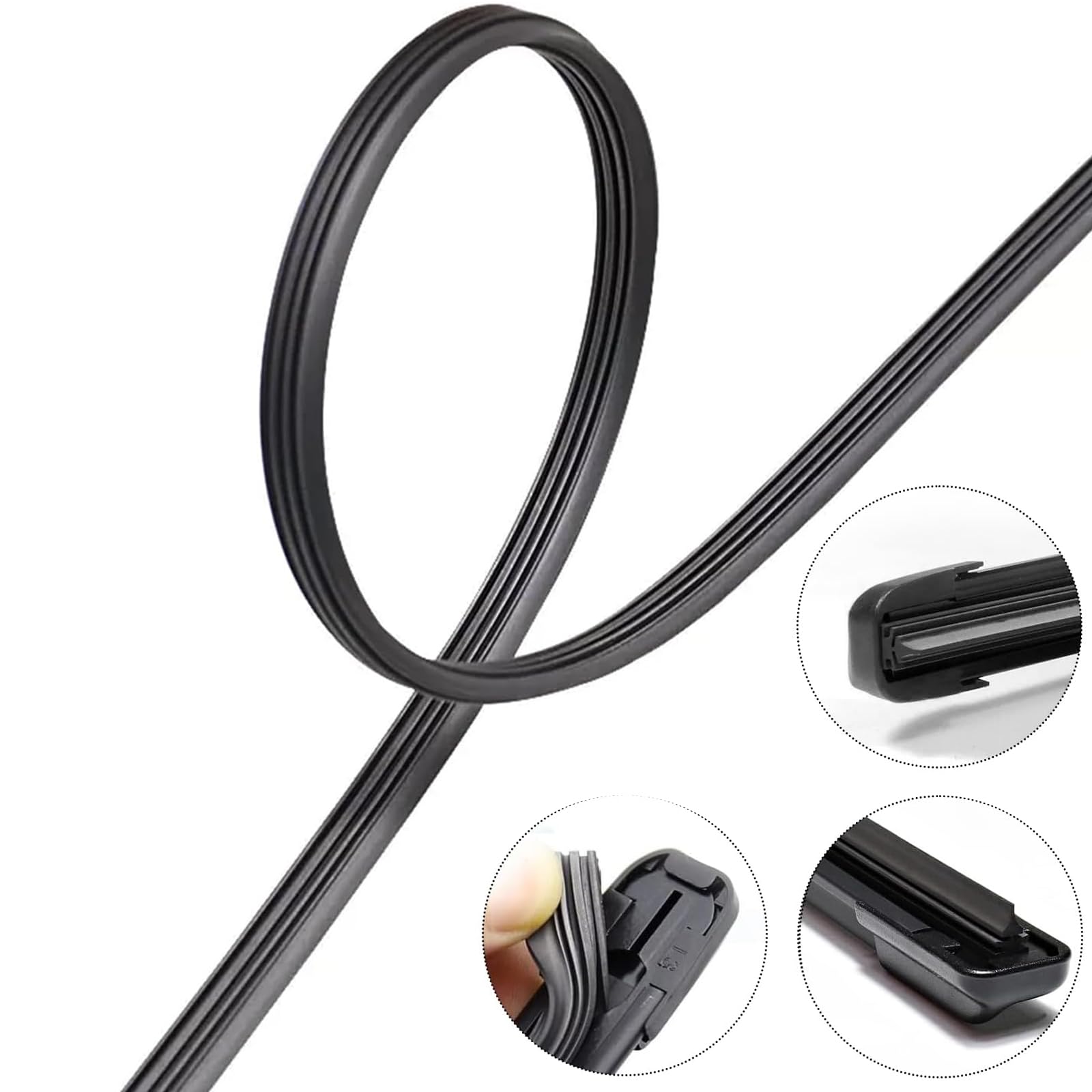 6 Stück Wischergummi Meterware,Scheibenwischergummi Ersatz,Scheibenwischer Gummi,Scheibenwischer Gummi Universal,Kompatibel Mit Allen Scheibenwischern,Zerlegbar (800mm) 7