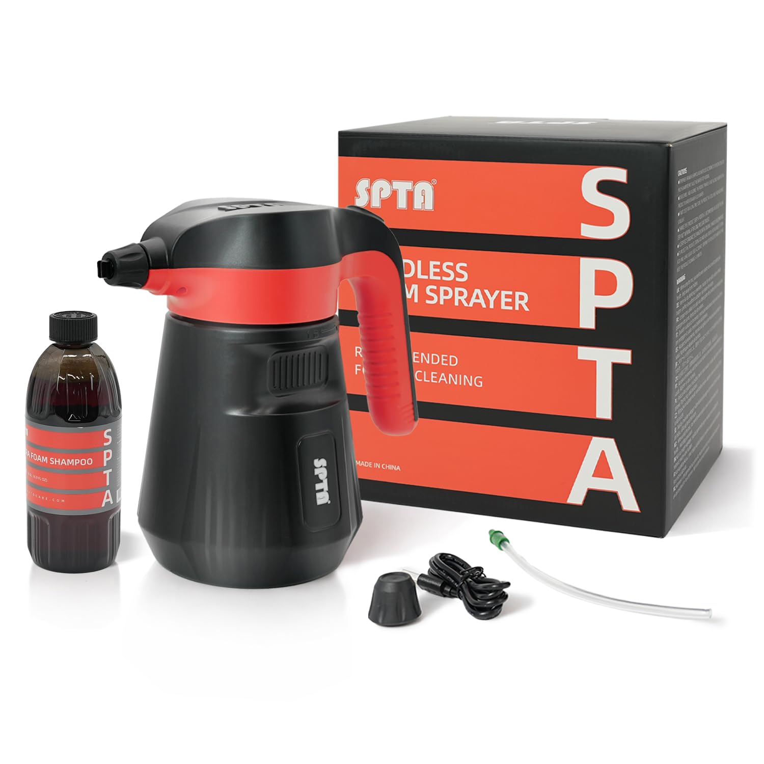 Photo 1 of *MISSING SHAMPOO* SPTA Pressure Foam Sprayer, 2.25L/76 oz Electric Pressurized Soap Sprayer Car Foam Sprayer, Cordless Pump Sprayer, Car Wash Pressure Washer Foamer with 500ML Shampoo for Detailing