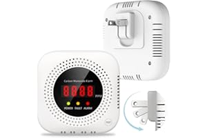 Carbon Monoxide Detector, YC302 Plug in Type CO Gas Monitor Alarm with Digital Display & Audible Alert for Hotel/Travel Campi