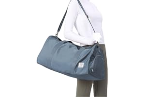 BJLFS Yoga Gym bag for Women Tote Bag Large Shoulder Bag Top Handle Handbag, Small duffel bag with Shoe Compartment and Wet Dry Storage Pockets,Carry on Tote Bag for Gym, Work, Sport, travel Dark Blue