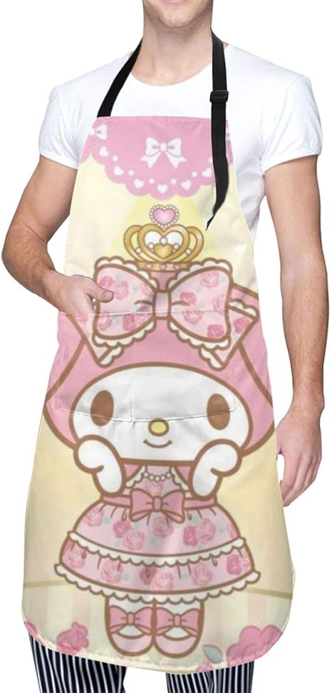 Amazon 年 最新デザインサンリオ Mymelody マイメロディ エプロン おしゃれ 女性用 メンズ 防水エプロン 保育 無地 可愛い レディースしわになりにくい かわいい 大きいサイズ ポケット付き 男女兼用 シンプル 花屋 飲食店 園芸 家庭用 カフェ用 保育士用 長い